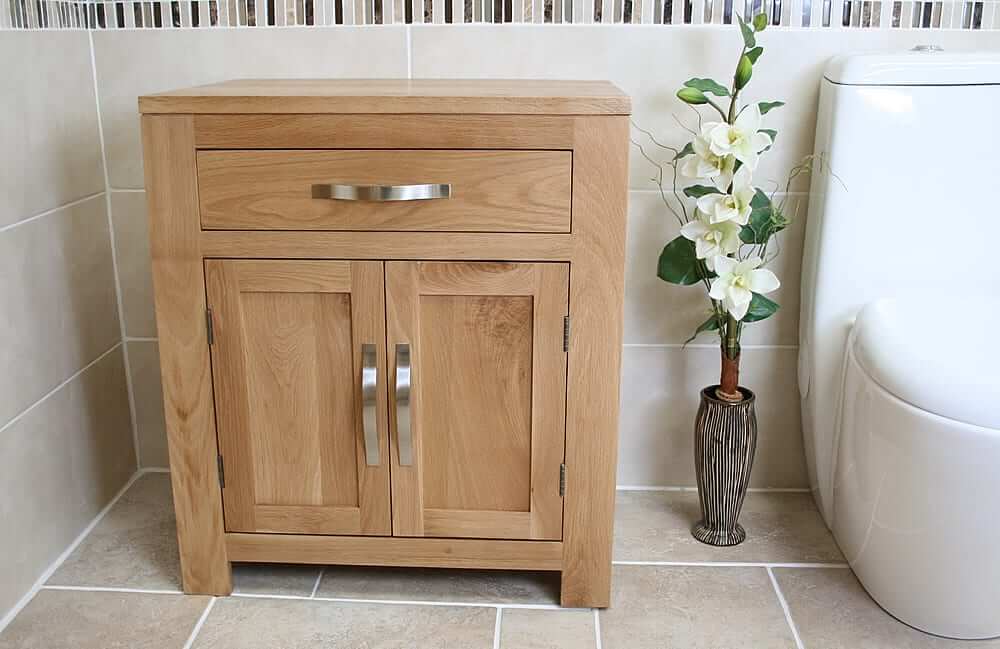 Oak Bathroom Storage Unit 502