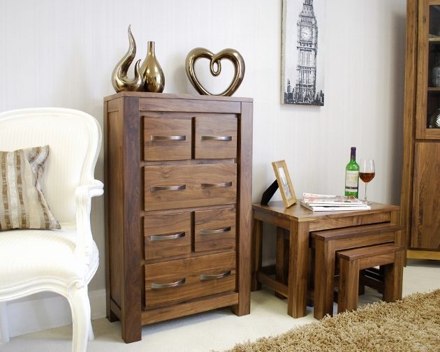 Mayan Walnut Furniture DVD Storage Cupboard