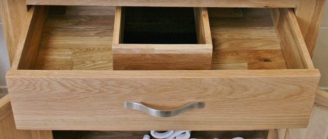 Showing Space Inside Opened Top Drawer of Vanity Unit