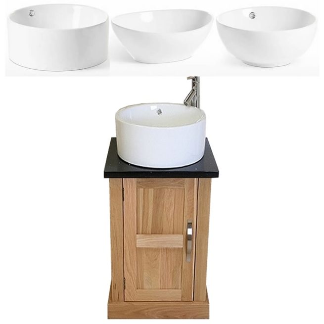 Oak Top Unit Ceramic Basin Choice 309BQCBC