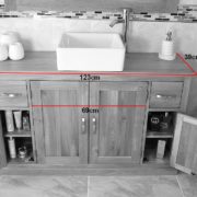 Measurements of Large Double Sized Oak Vanity Unit