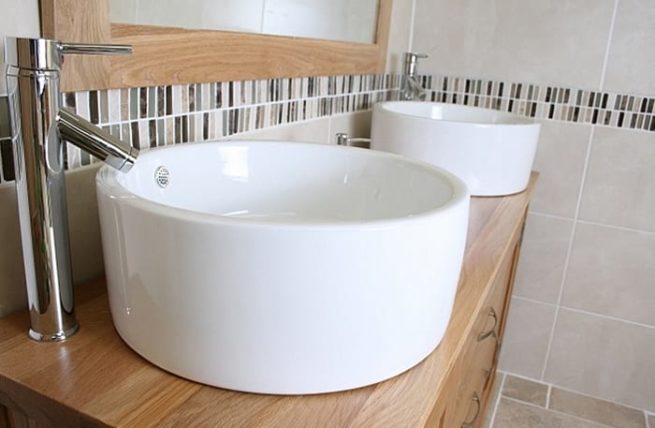 Large Round Ceramic Bathroom Basins