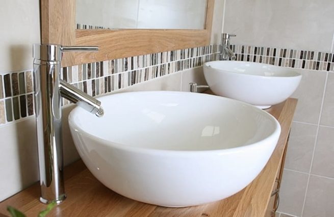 Ceramic Oval Bathroom Basins - Side View