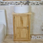 Round Ceramic White Basin on Onyx Top Vanity Unit