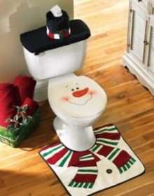 Toilet Disguised as a Snowman