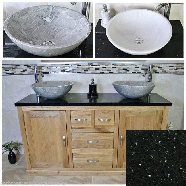 Black Quartz Top Stone Basin Choice 603BQSBC