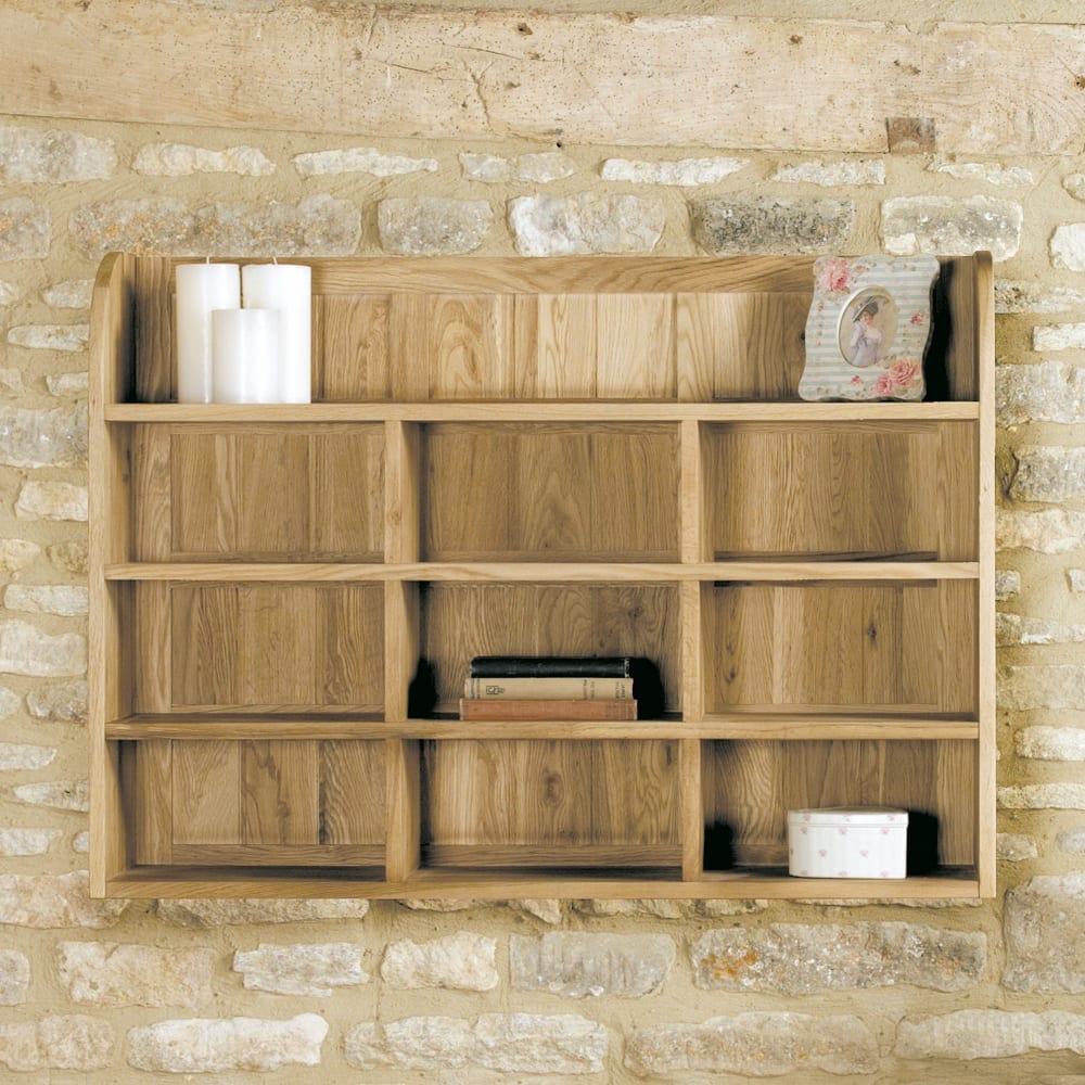 MOBEL SOLID OAK REVERSIBLE WALL RACK 