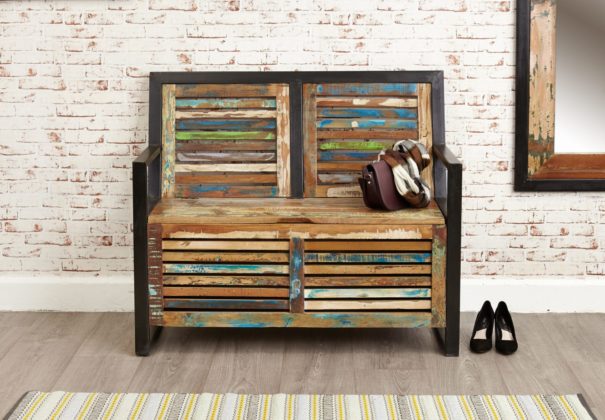 Double Seater Rustic Monks Bench