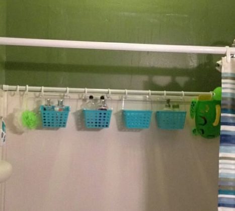 Shower Curtain Storage Baskets 