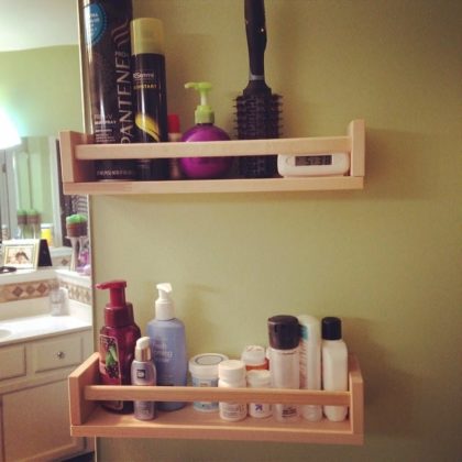 Wooden Bathroom Shelves