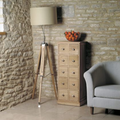 Tall Oak Chest of Drawers 