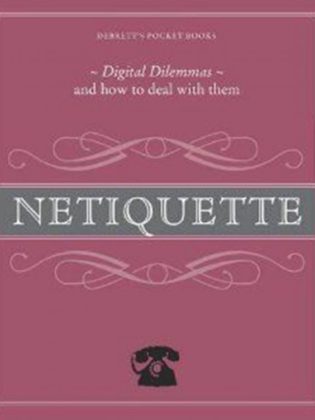 Purple reading book called Netiquette