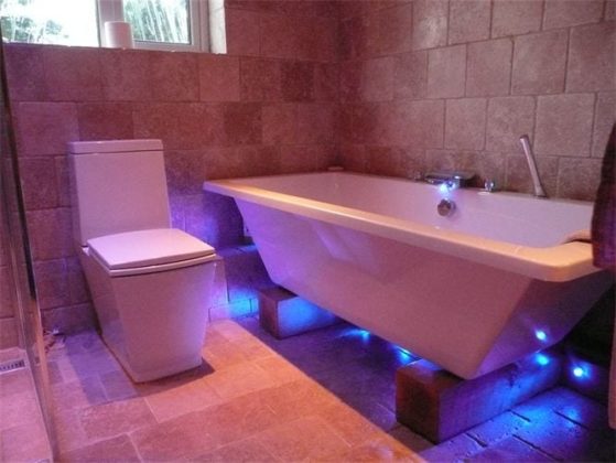 Bathroom Blueish Mood Lighting