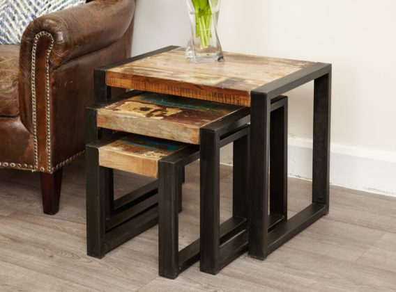 Reclaimed Wood Nest of Coffee Tables