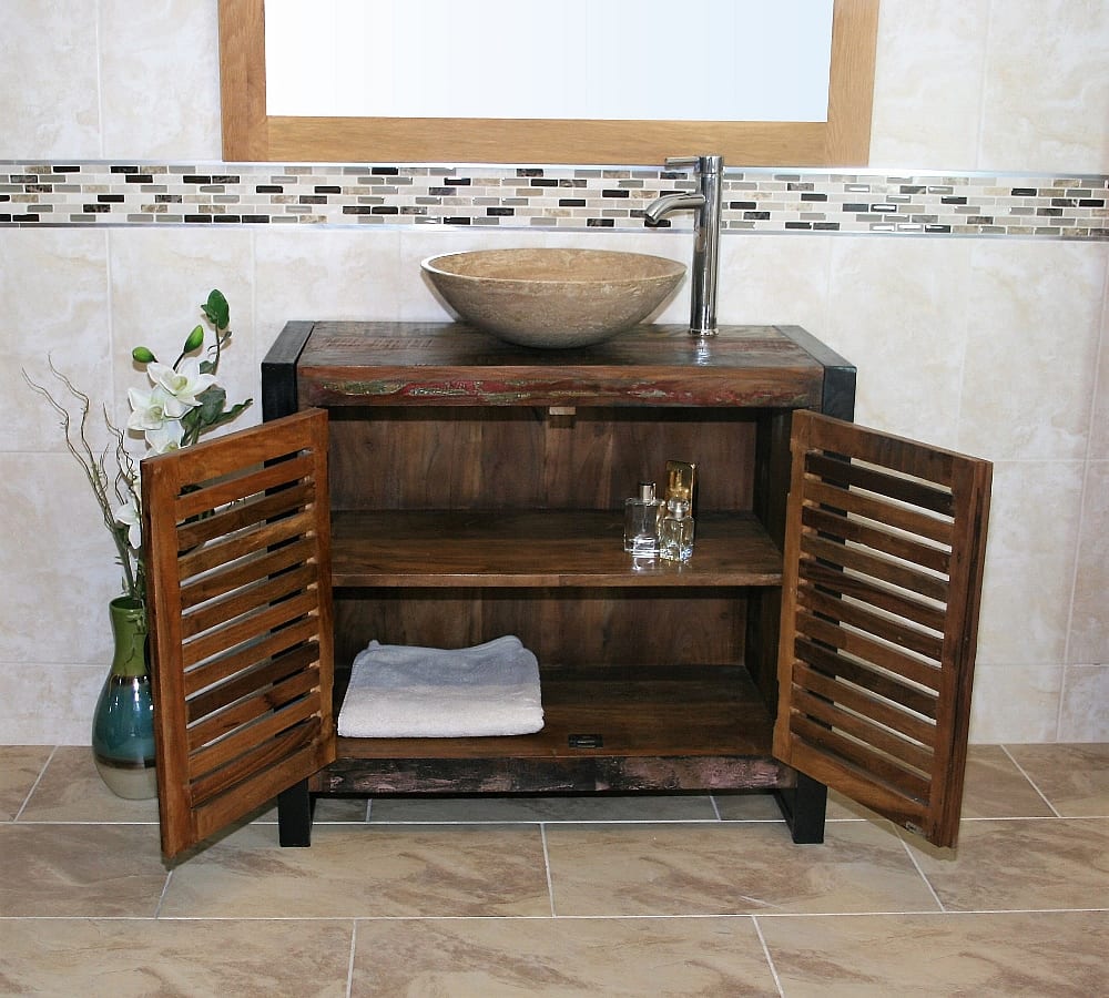 Showing Storage Space Inside Urban Chic Single Vanity