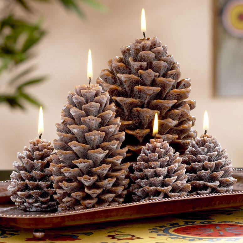 Pine Candle Decorations