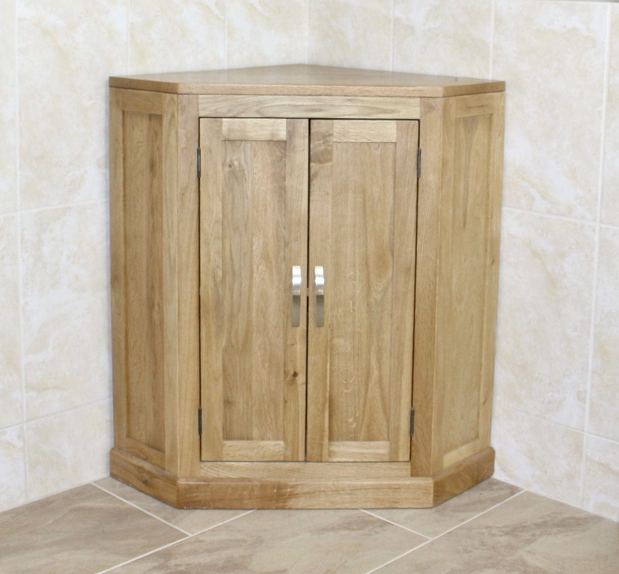 Oak Corner Bathroom Storage Medium Unit 501B Bathrooms & More Store