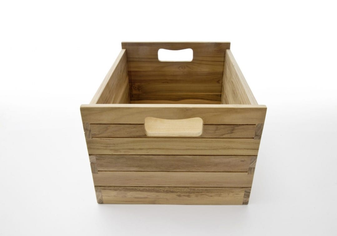 Close Up of Teak Storage Box