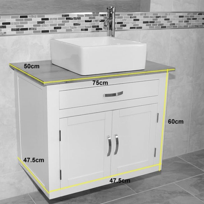 Painted Floating Basin Vanity Unit Measurements