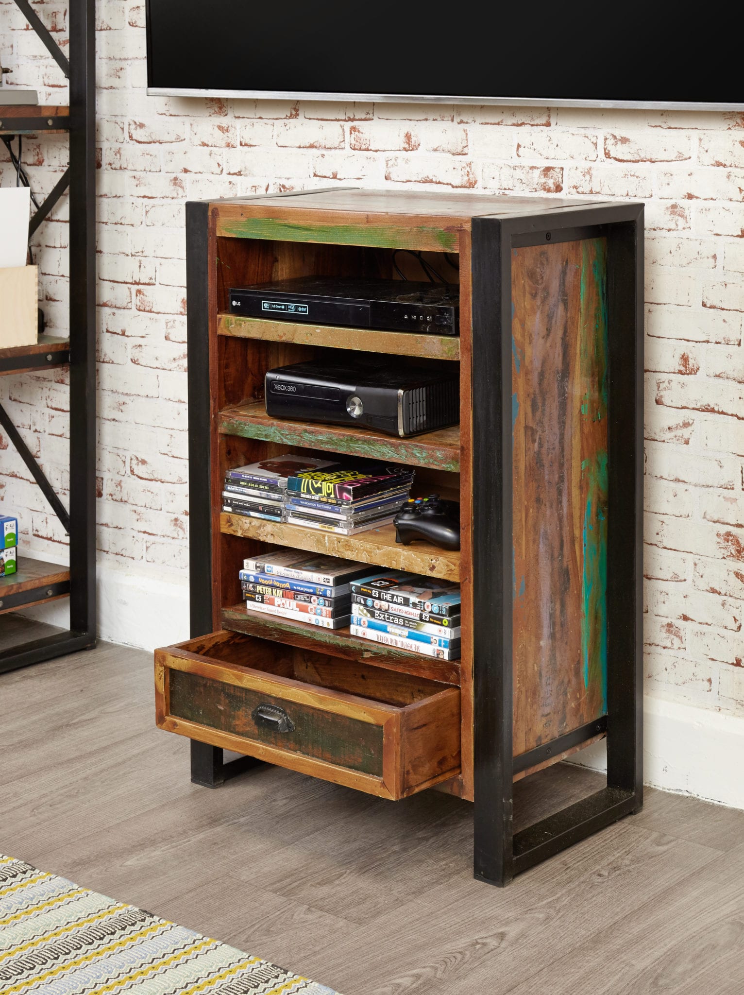 Side View of Media Cabinet