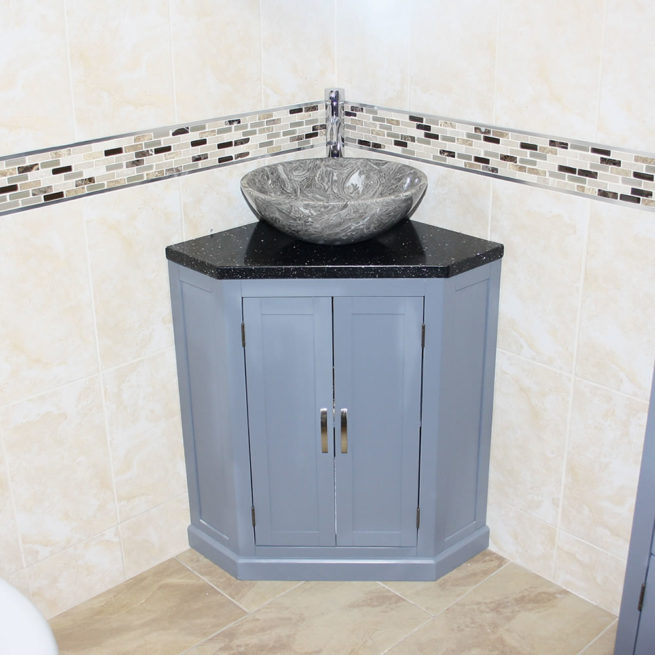 Grey Painted Black Quartz Top Corner Unit Marble Basin Choice 501bgbqsbc Bathrooms More - What Is Another Name For A Bathroom Vanity Units In Philippines