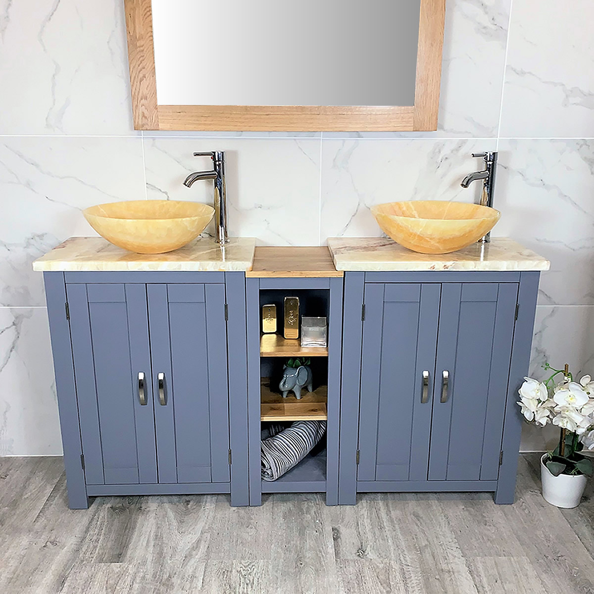 Navy bathroom vanity unit discount