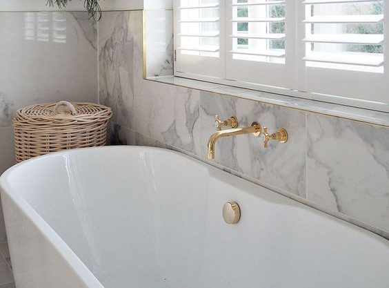 Clean minimalistic bathtub