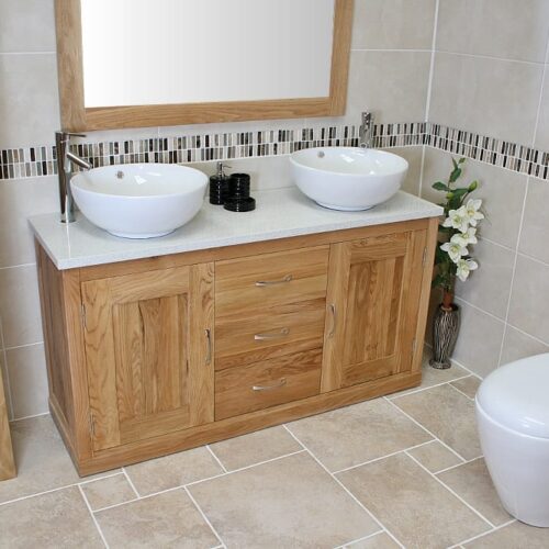 White Quartz Top & Ceramic Basins 02AWQCB025