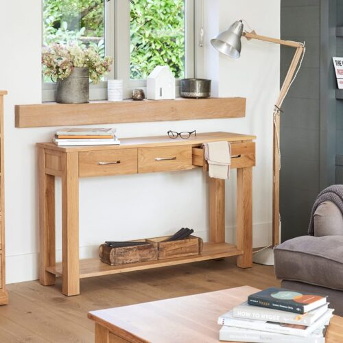 Mobel Solid Oak Console Table COR02C