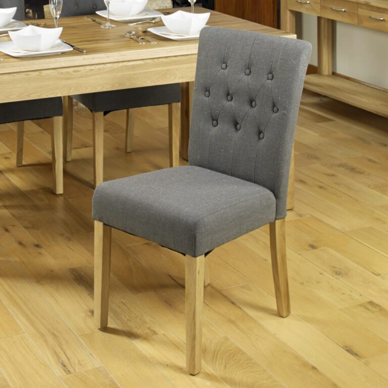 Mobel Oak Flare back Upholstered Dining Chair (PACK OF TWO) COR03E