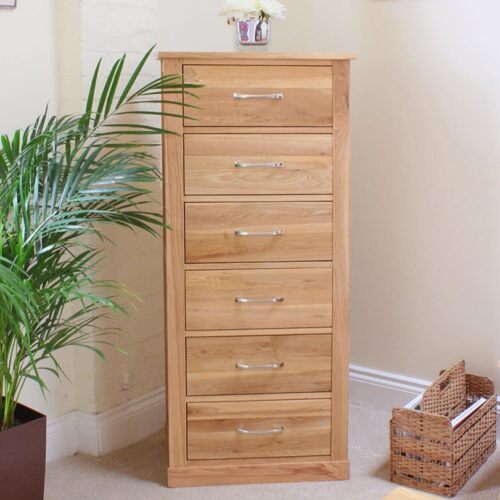 Mobel Oak Tallboy (6 Drawer) COR12A