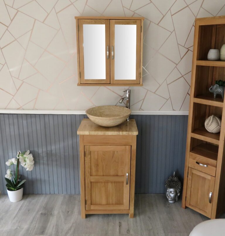 Travertine Top & Travertine Basin 308TT25TT | Round Travertine