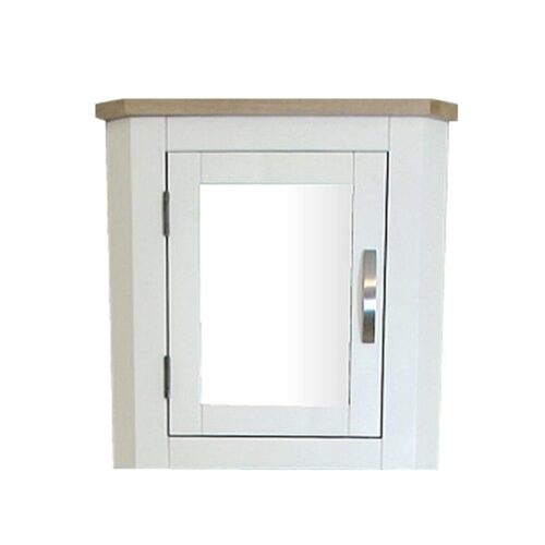 White Wall Mounted Corner Bathroom Cabinet 601P
