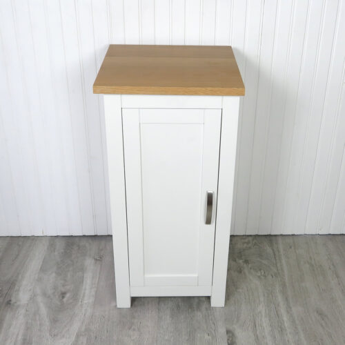 White Painted Solid Oak Top Laundry Bin 480P ADD ON