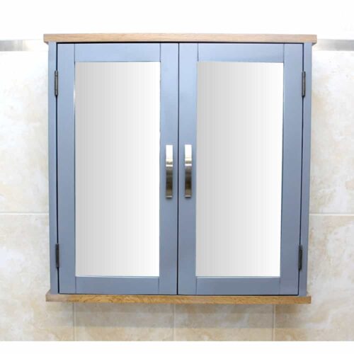 Grey Painted Wall Mounted Bathroom Cabinet 352G