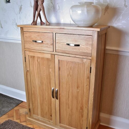 Oak Shoe Cupboard 900