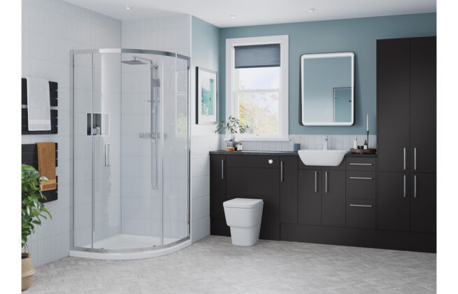 Tundra 330x900mm Base End Panel – Matt Graphite Grey