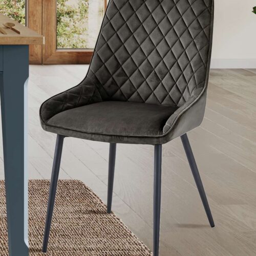 Signature Blue Dining Chair - GUN METAL GREY (Pack of Two)