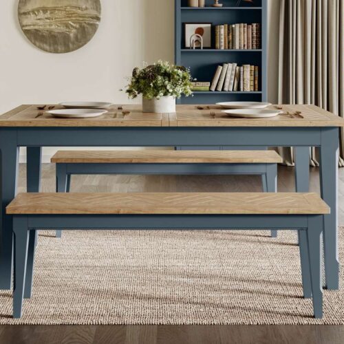 Signature Blue Extending Dining Table