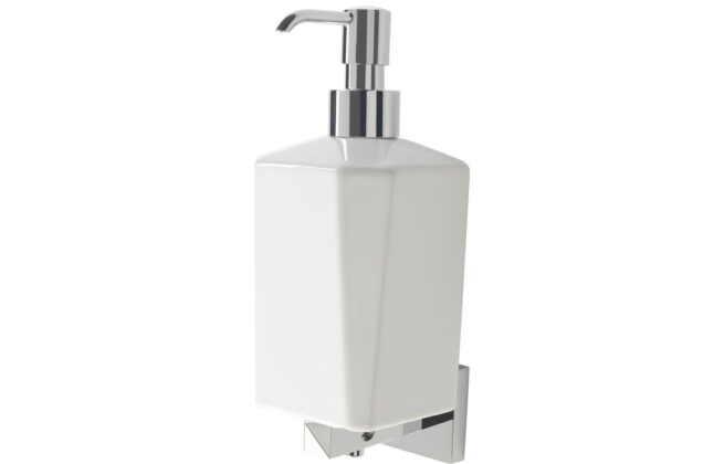 Terni Wall Mounted Soap Dispenser – Chrome & White