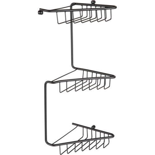 Ferrara 3-Tier Corner Shower Storage - Black