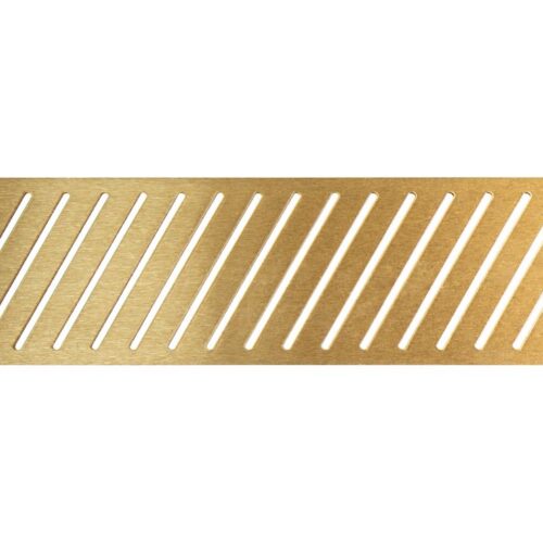 Linear Tray Waste Cover - Brushed Brass
