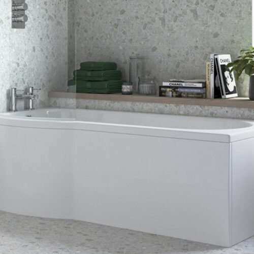 1700mm P Shape Front Bath Panel - White