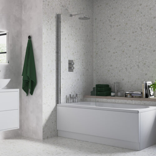 Single Curved Edge Bath Screen