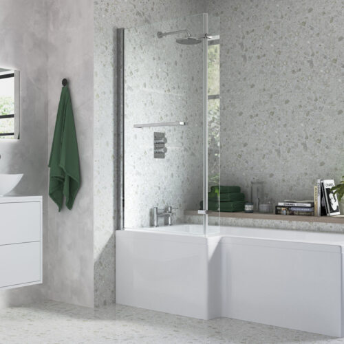 L Shape Bath Screen