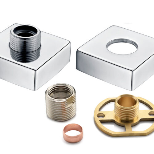 Square Exposed Shower Valve Fast Fitting Kit (Pair)
