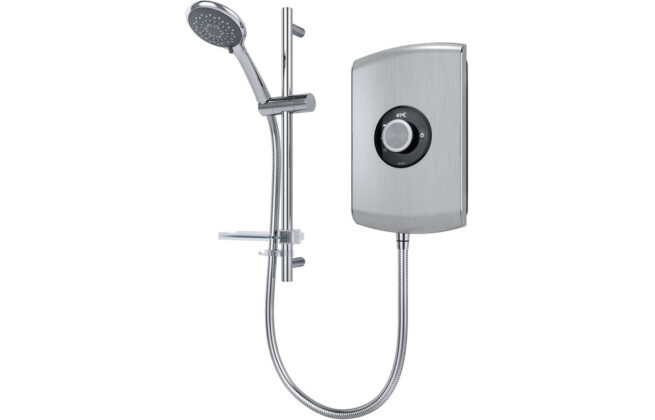 Triton Amore Electric Shower 8.5kW – Brushed Steel