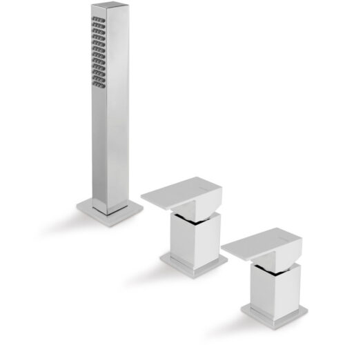 Vema Tamesis 3-Hole Deck Mounted Bath/Shower Mixer - Chrome