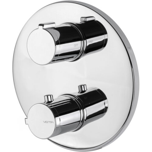 Vema Round Two Outlet Thermostatic Valve