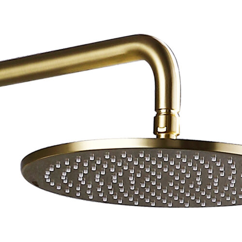 300mm Round Shower Arm - Brushed Brass